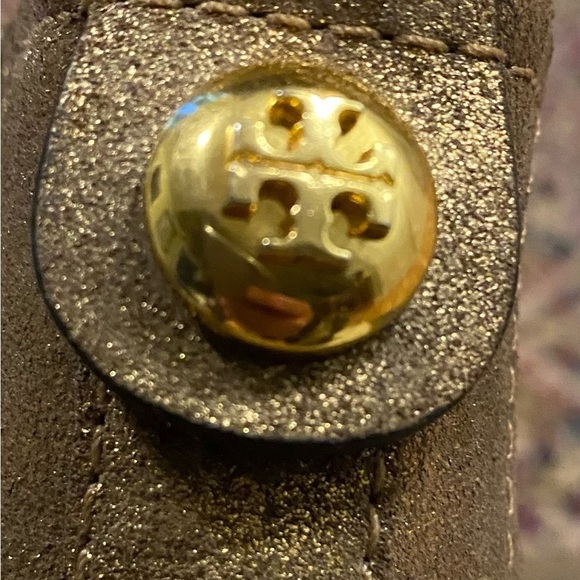 TORY BURCH TROY GOLDEN LEATHER BOOTIES size 6 - Picture 3 of 13